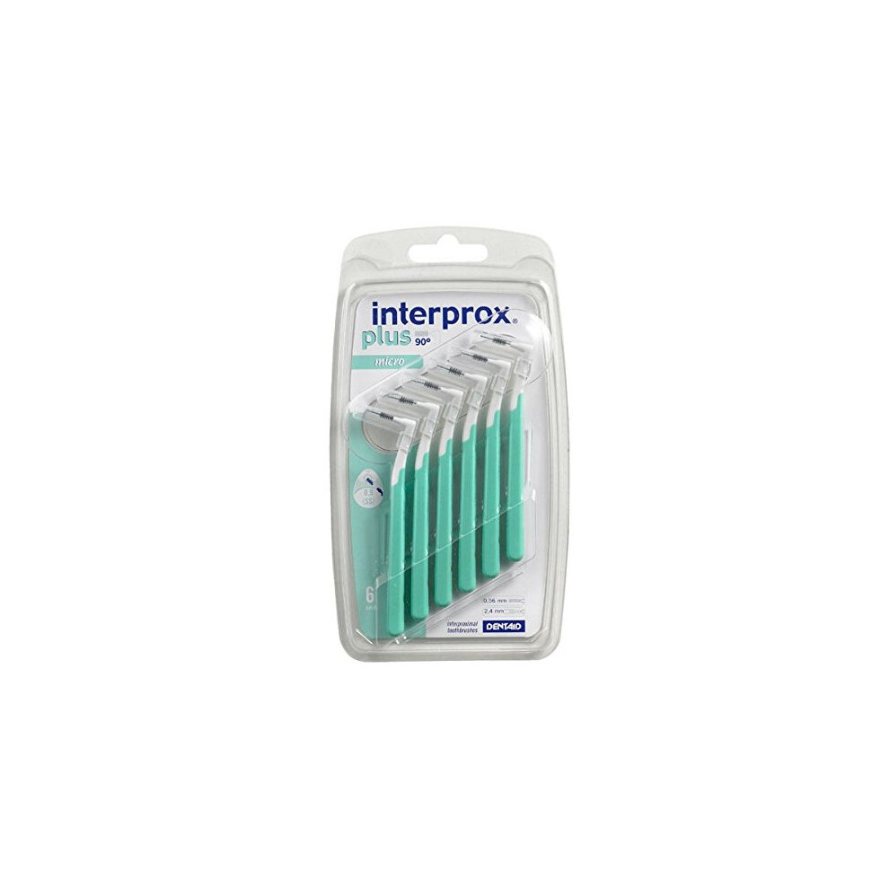 Interprox Plus Interdental Brushes Green Micro 6 Pieces, Pack Of 3 (3X 6 Pieces)