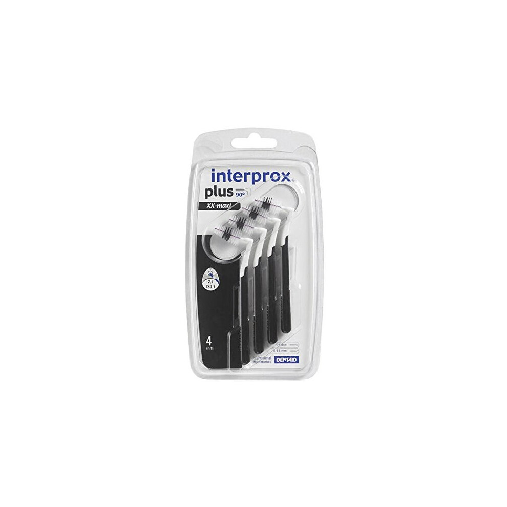 3 x Interprox Plus Interdental Brushes, Black, XX-Maxi Pack of 4 (3 x 4 Pack)