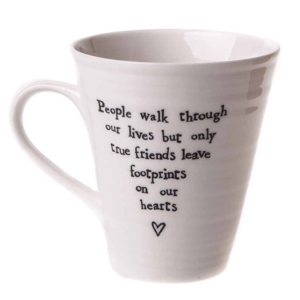 East Of India - True Friends Leave Footprints On Our Hearts... Porcelain Mug