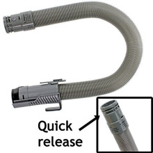 Spares2go Quick Release Hose for Dyson DC07 Vacuum Cleaners - 4m, 4.1m Stretch, Grey/Iron - HJ8U