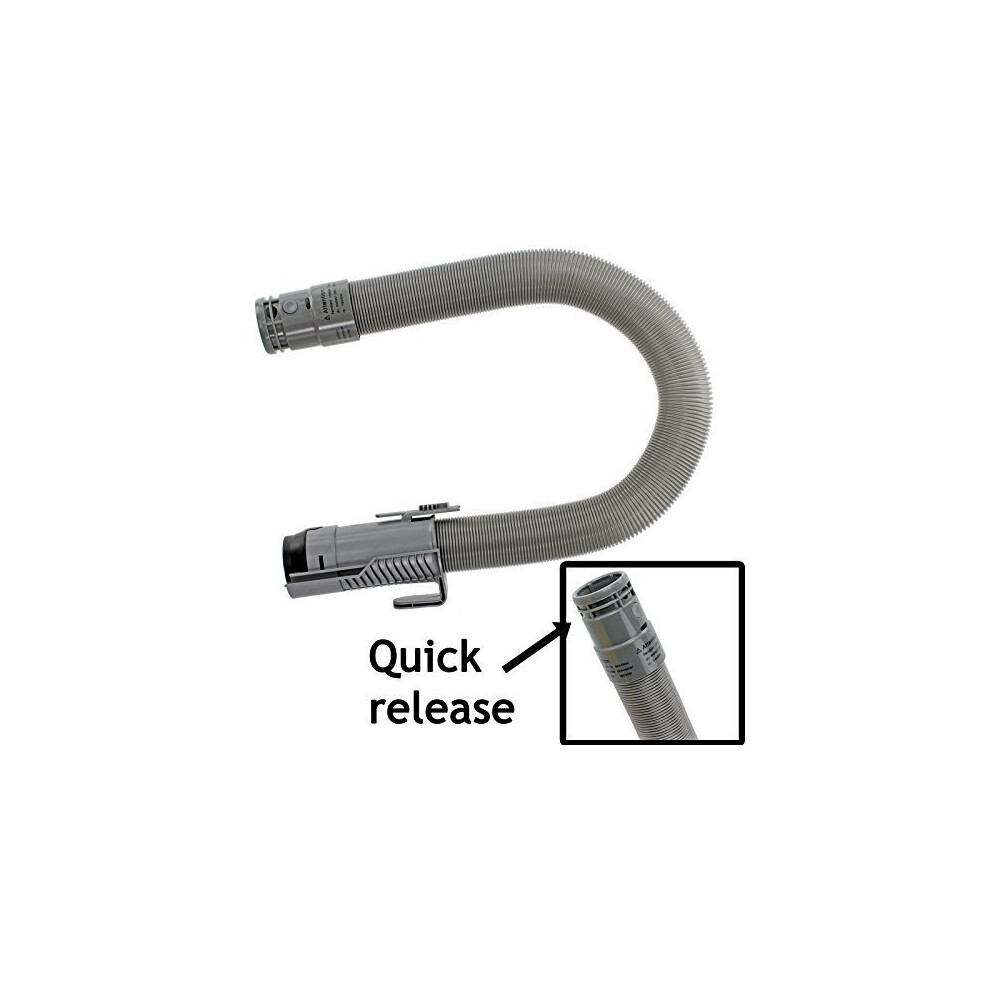 Spares2go Quick Release Hose for Dyson DC07 Vacuum Cleaners - 4m, 4.1m Stretch, Grey/Iron - HJ8U