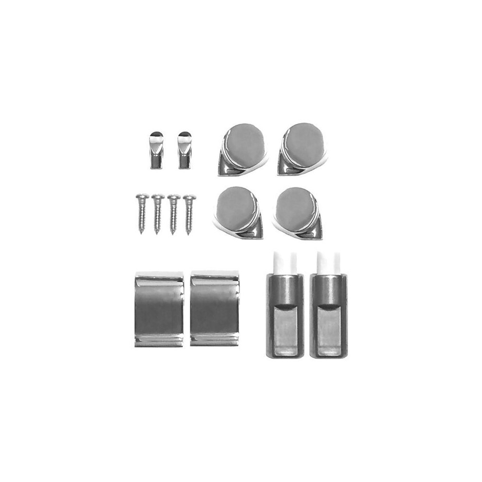 Roca Senso and Giralda Chrome Soft Close Toilet Seat Hinge Set With End Cap Fixings and Dampers