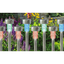 GardenKraft 19820 10-Pack Multi-Coloured Solar Powered Bollard Garden Lights