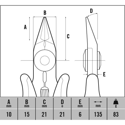 CK Tools C.K T3888 Ecotronic ESD Relieved Side Cutters 2