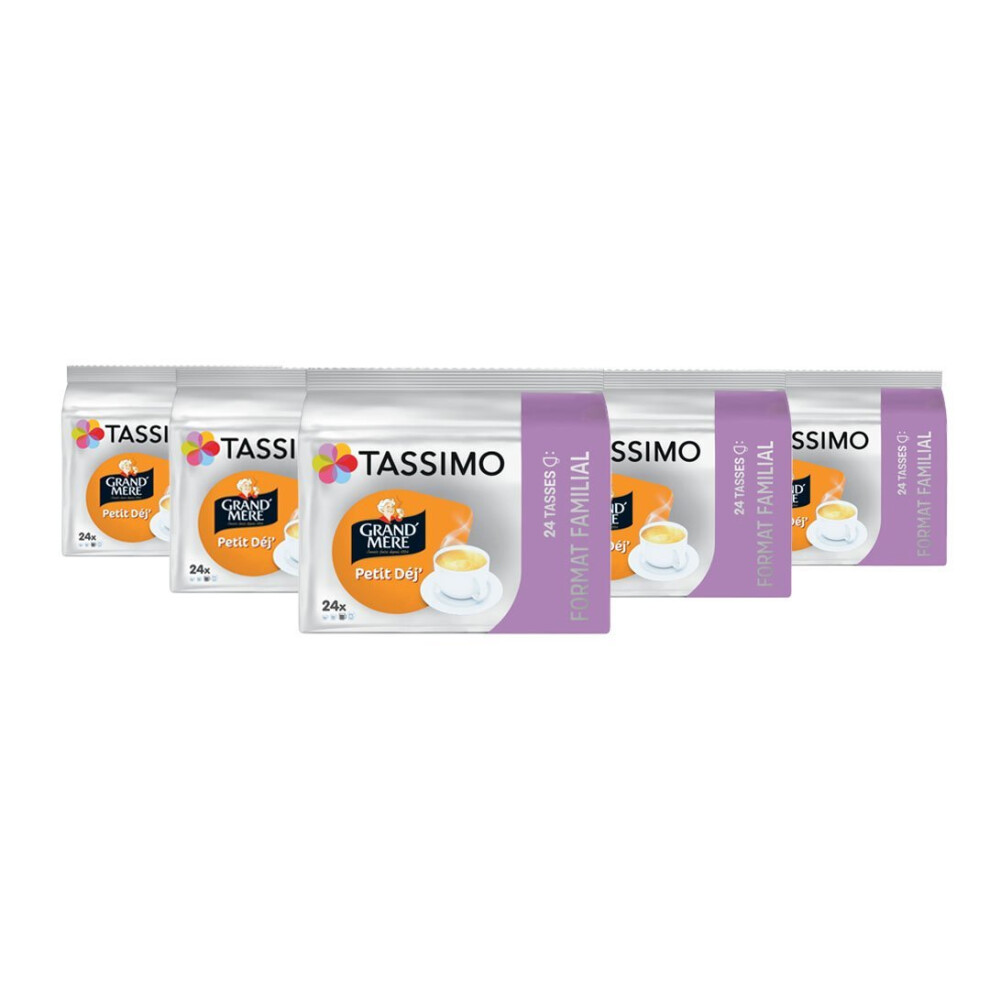 TASSIMO Grand Mere Petit Dejeuner Coffee Capsules Pods T-Discs 5 Pack, 80 Drinks