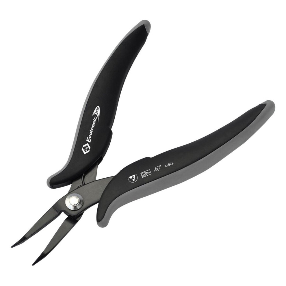 C.K T3892 Ecotronic ESD Bent Snipe Nose Pliers