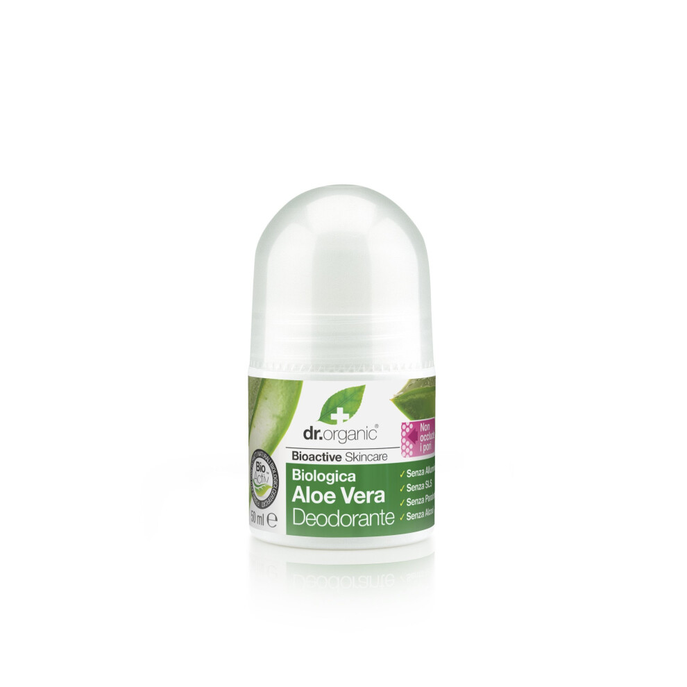 Dr Organic Unisex Dr. Organic Roll-On Deodorant Aloe Vera 50Ml.