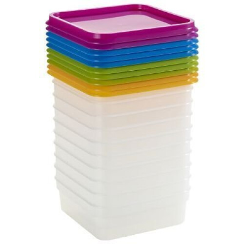 Lakeland Lakeland Stack-a-Boxes Plastic Food Containers & Lids (400ml) x 10 1