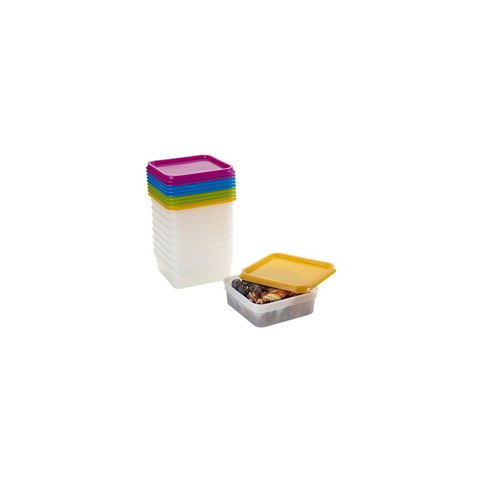 Lakeland Stack-a-Boxes Plastic Food Containers & Lids (400ml) x 10