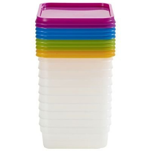Lakeland StackaBoxes Plastic Food Containers & Lids (400ml) x 10 on OnBuy