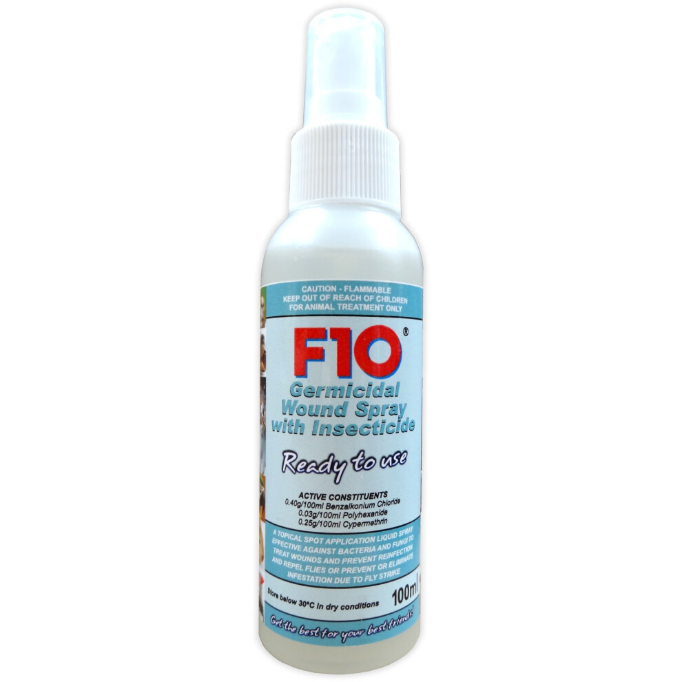 F10 Products Germicidal Wound Spray With Insecticide 100ml