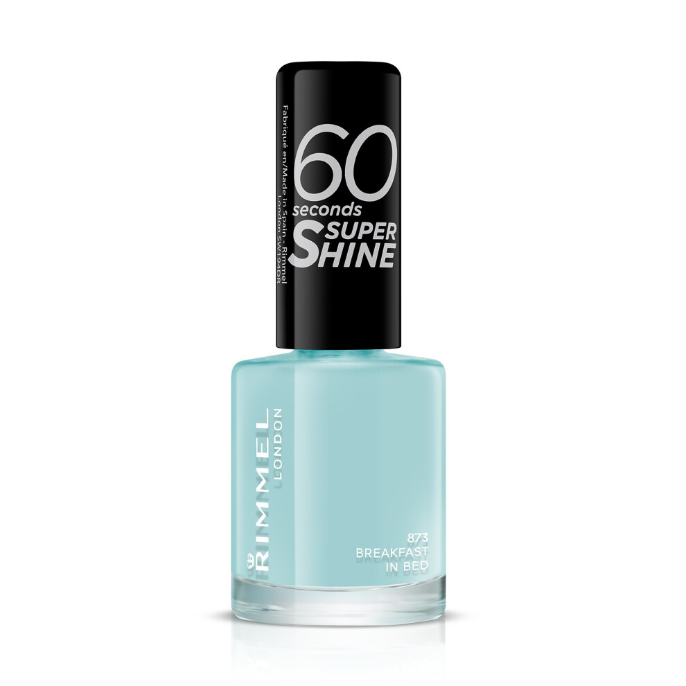 Rimmel Breakfast In Bed, 60 Seconds Super Shine Nail Polish, Green, 8 ml