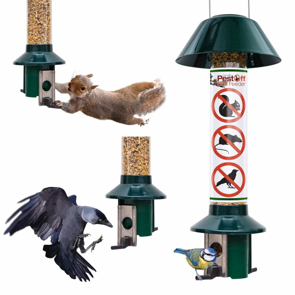Squirrel Proof Wild Bird Feeder - Roamwild PestOff (Mixed Seed/Sunflower Heart Feeder)