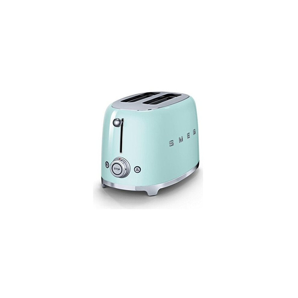 Smeg TSF01PGUK | 50's Retro Style 2 Slice Toaster in Pastel Green