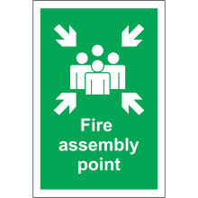 FIRE ASSEMBLY POINT - A4 HEALTH AND SAFETY SIGN IN RIGID PVC WATERPROOF