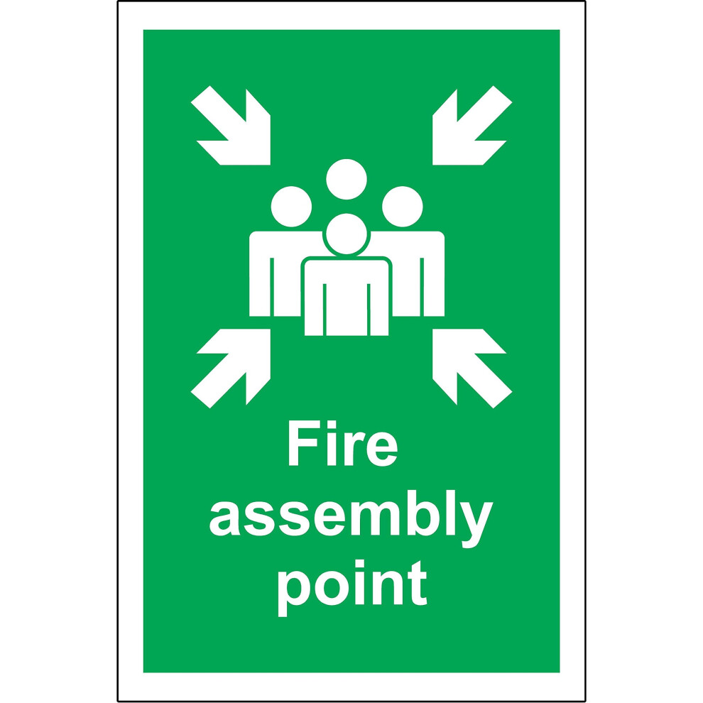 Kpcm-Display Fire Assembly Point - A4 Health And Safety Sign In Rigid Pvc Waterproof