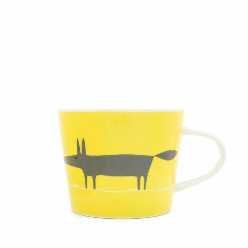 Scion Mr Fox Mini Mug, 0.25L - Charcoal/Yellow