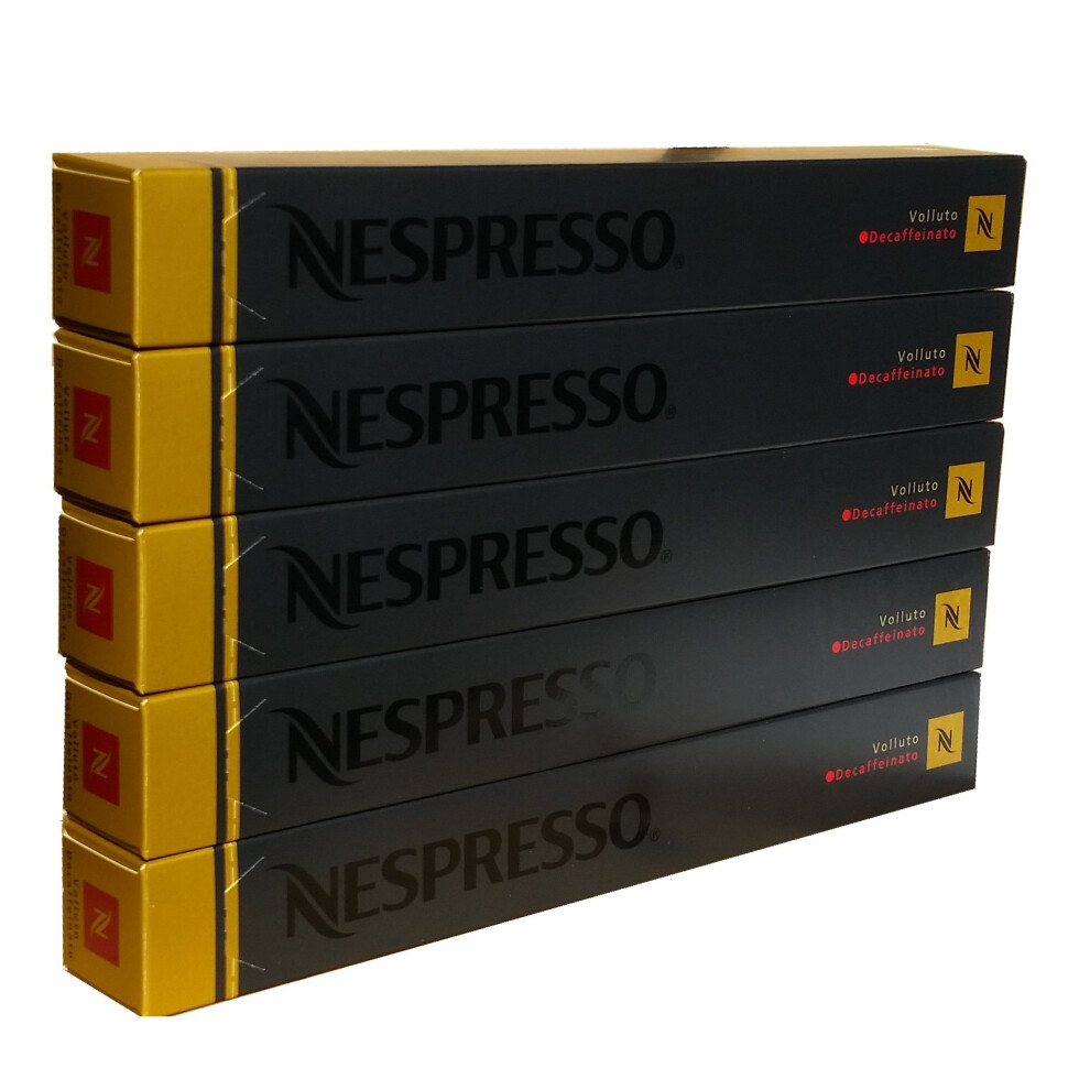 50 Nespresso Volluto Decaffeinato Coffee Capsules