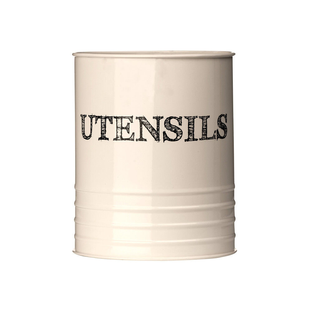 Premier Housewares Sketch Utensil Canister - Cream