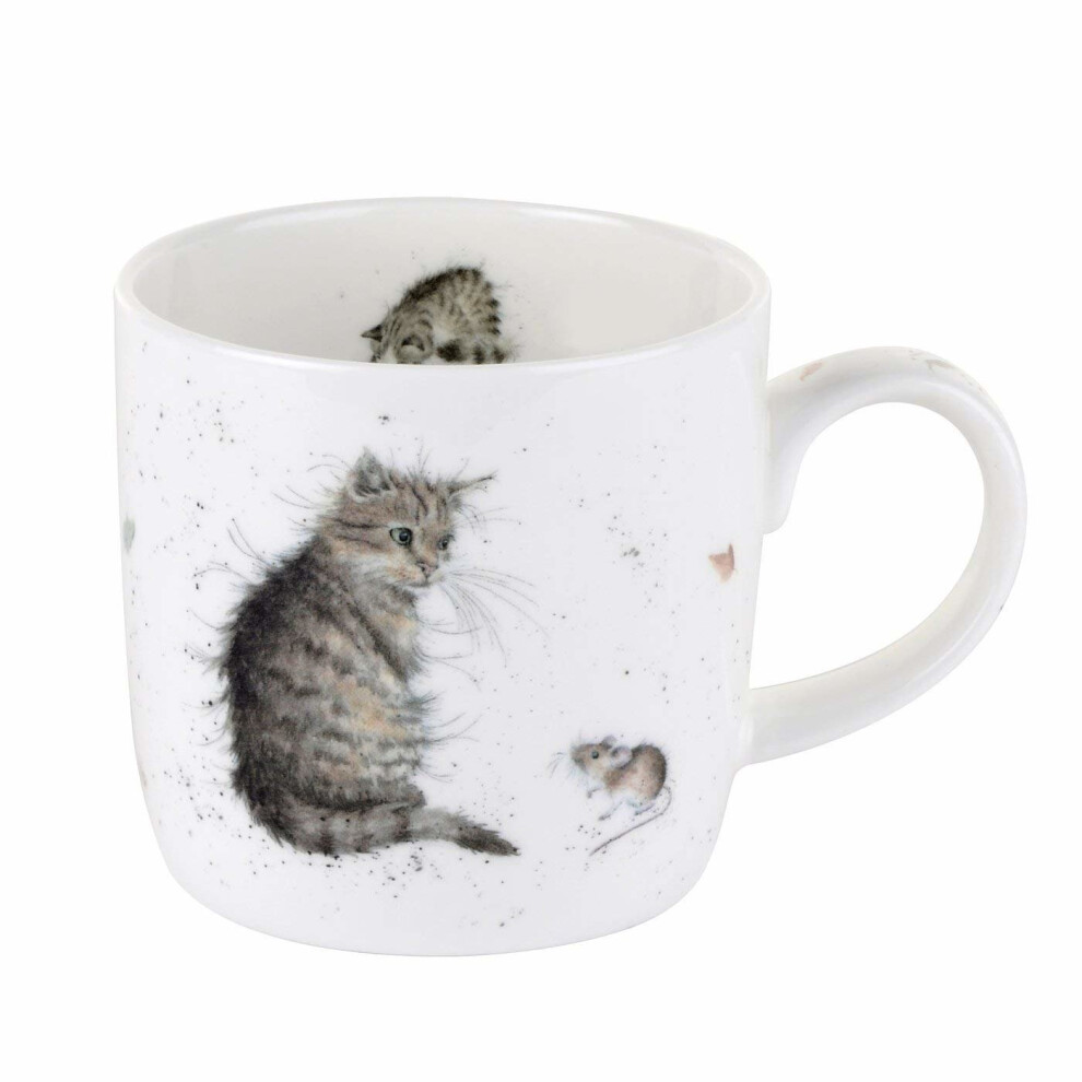 Wrendale By Royal Worcester Cat And Mouse Cat Single Mug