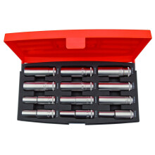 Bahco S1612L Deep Socket Set 1/2 Inch Drive 12 Pieces, Orange/Black