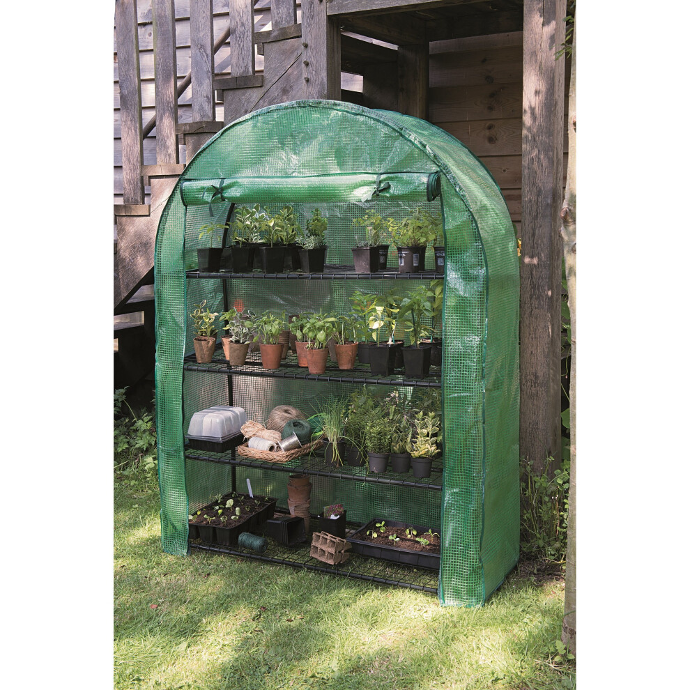 Grow It 08919 45 x 105 x 160 cm 4-Tier Extra Wide Grow Arc with Heavy Duty Cover - Green