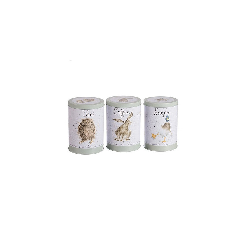Wrendale Tea, Coffee And Sugar Cannisters