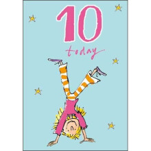 Greetings Card - (WDM9079) Girls 10th Birthday - Quentin Blake