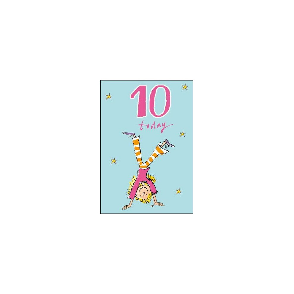 Woodmansterne Greetings Card - (Wdm9079) Girls 10Th Birthday - Quentin Blake