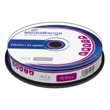MEDIARANGE MR501Â Blanks and Storage Media BD-RE 25 GB 2x Rewritable Cake10