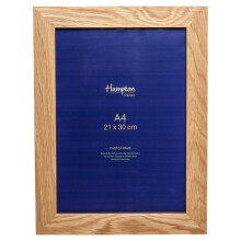 Hampton Frames NEWOAKA4P-FBA New England High Quality Solid Oak Wood A4 (21x30cm) Certificate Photo Frame with Plexi Glass. Beautiful Mortise...