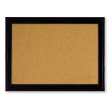 Nobo Quartet Cork Board with Sleek Black Wooden Frame, 585 x 430 mm