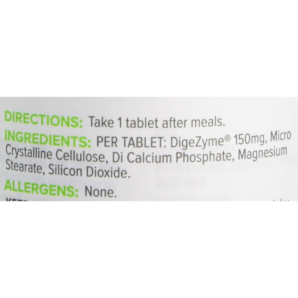 Bulk Powders Pure Dige Zyme Tablets, 150 Mg, Pack Of 90