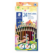 Staedtler - Noris Colour 185 - Double Layer 24Â Colour Wopex Crayons Cardboard Case Assorted Colours