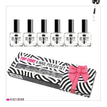 6 x TOP COAT NAIL VARNISH POLISH CLEAR NAIL VARNISH 10 ML