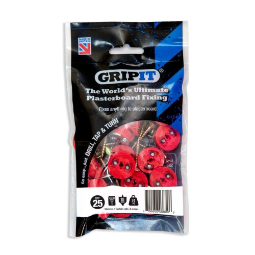 Gripit - Red/18mm - Pack of 25