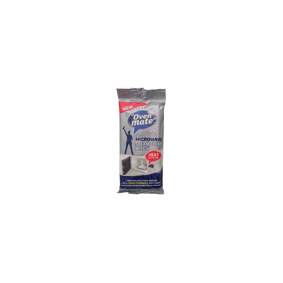 Oven Mate Microwave Steam Clean Cleaning Cloths - Pack of 25