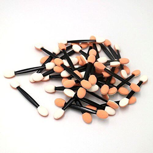 100 PCS Disposable Eyeshadow Brush Dual Sided Oval Sponge Tipped Makeup Applicator Tool 1