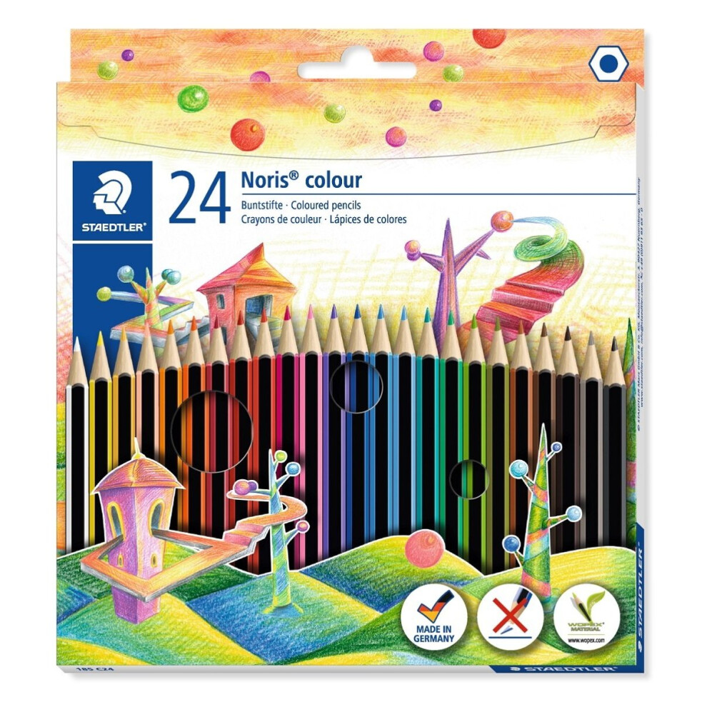 Staedtler 185 C24 Noris Colour Colouring Pencil - Assorted Colours