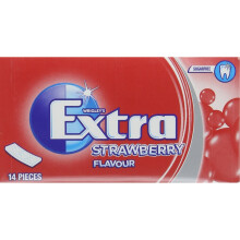 Wrigley's Extra Strawberry Flavour Sugarfree Chewing Gum 14 Pieces x 12