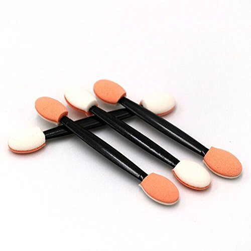 100 PCS Disposable Eyeshadow Brush Dual Sided Oval Sponge Tipped Makeup Applicator Tool 2
