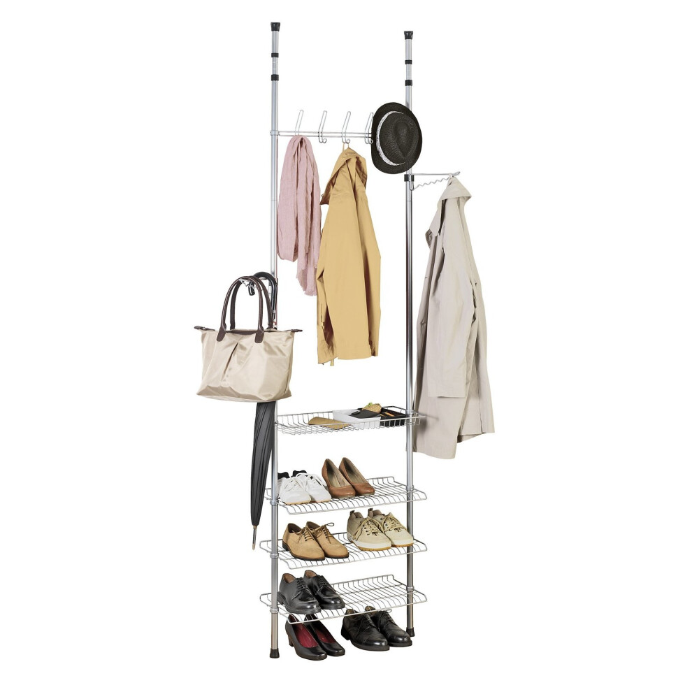 Wenko 6200060100 Telescopic Clothes Rack System Apollon Adjustable Organization System