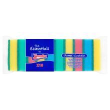 Spontex Essentials Sponge Scourers - 12 packs of 10 (Total 120 Sponger Scourers)