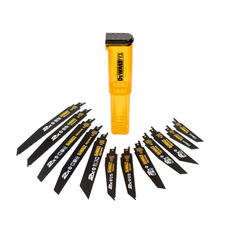 DeWalt DT2441L-QZ Reciprocating Blades, One Size, Set of 12 Pieces