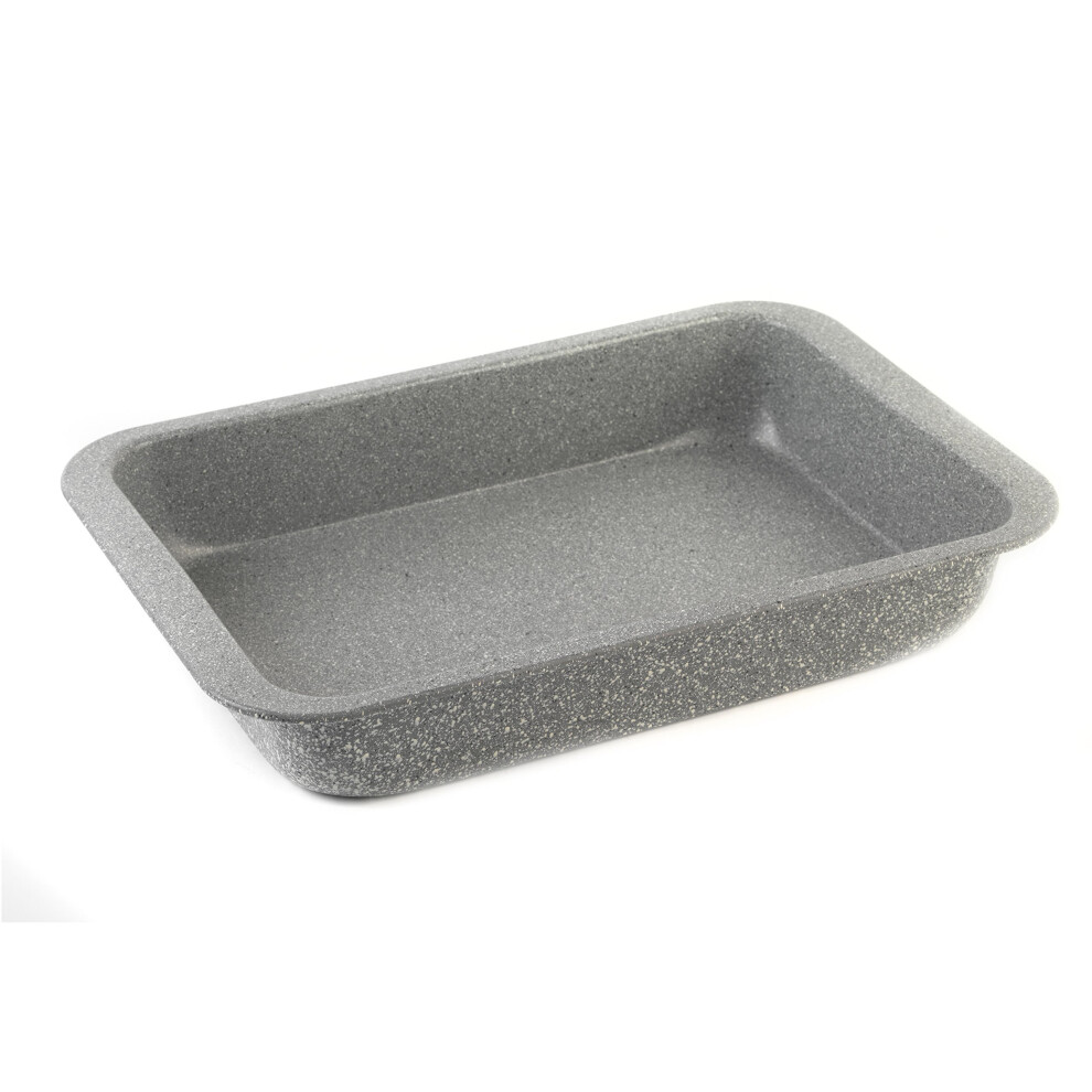 Salter BW02774G Marble Collection Carbon Steel Non Stick Roasting Pan, 36 cm, Grey