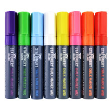Stationery Island Chalk Pens W80 8mm Broad Nib â€“ Wet Wipe Erase Chalk Markers Pack of 8 Colours