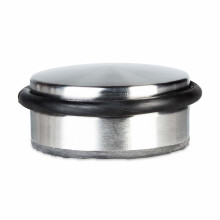 Relaxdays Small Stainless Steel Door Stop with Rubber Band