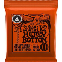 Ernie Ball Skinny Top Heavy Bottom Slinky Nickel Wound Electric Guitar Strings 3 Pack - 10-52 Gauge