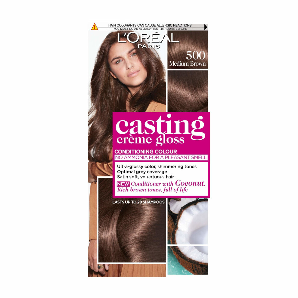 L'OrÃ©al Casting CrÃ¨me Gloss 500 Medium Brown Semi Permanent Hair Dye