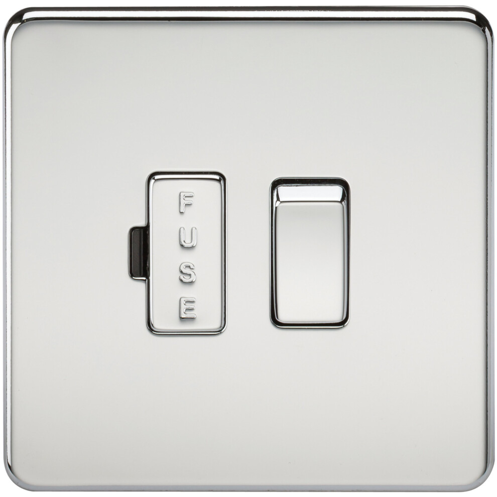 Knightsbridge Sf6300pc Screwless 13 A Switched Fused Spur Unit, Polished Chrome 5055832901372